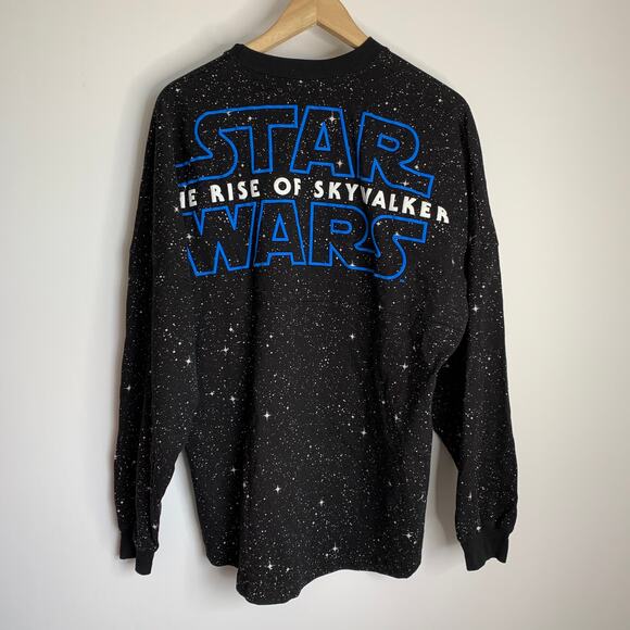 Disney Rise of Skywalker Spirit Jersey Womens Medium Black Longsleeve Graphic - Picture 9 of 13